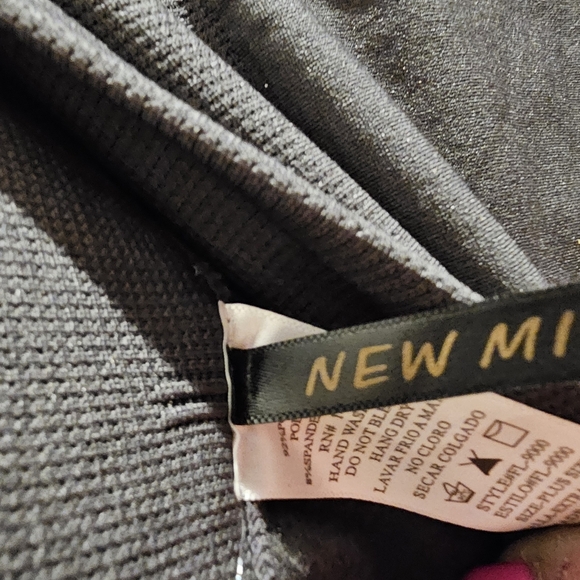 New Mix Gray Fleece Lined Leggings One Size - Picture 5 of 6